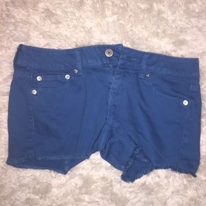 blue american eagle mini shorts